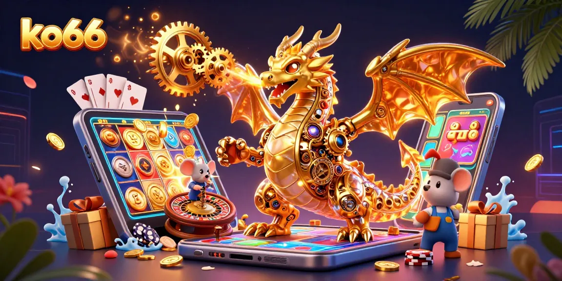 Engage with thrilling slot games at ko66 featuring vibrant characters and dynamic casino elements.