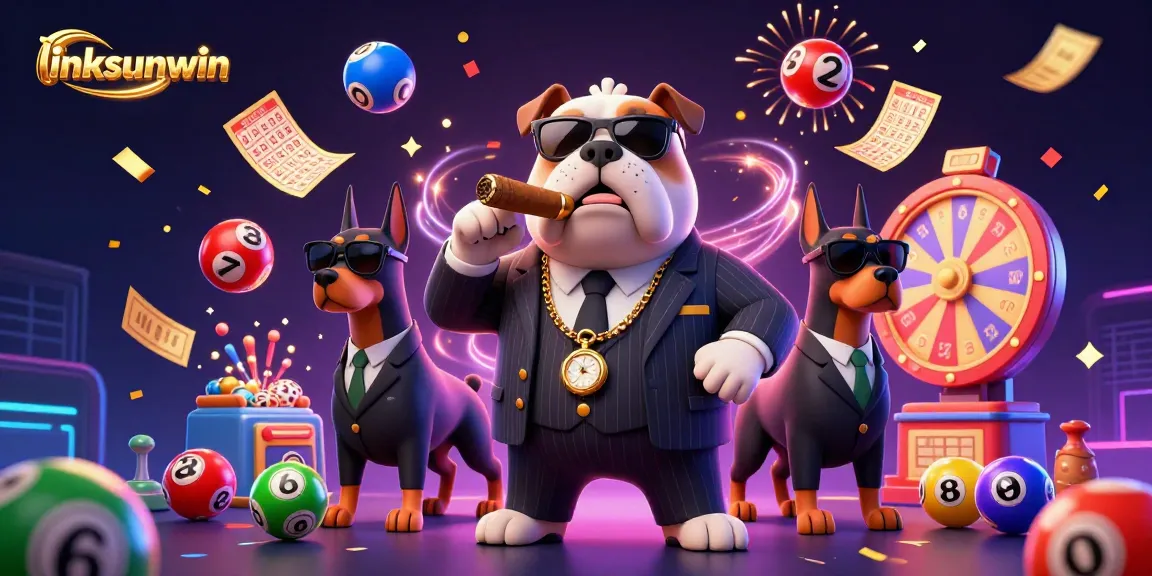 Engage with linksunwin's vibrant gaming experience featuring lottery elements and festive characters.