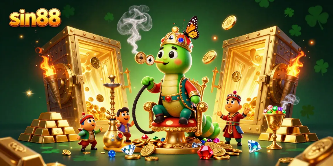 Experience the thrill of sin88 with dynamic scenes of gambling action and vibrant treasures.