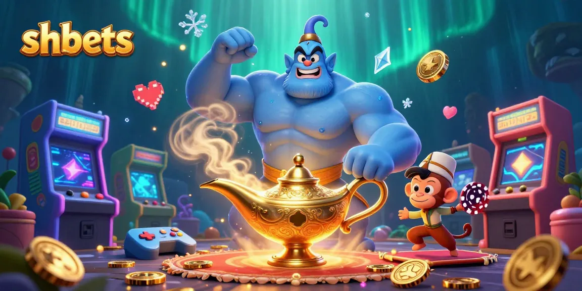 Bet big with shbets by enjoying thrilling gameplay alongside a magical genie and monkey.