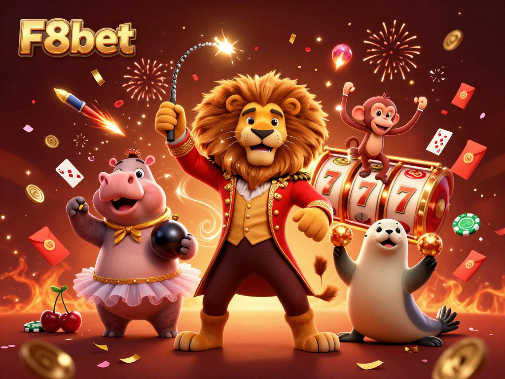 Experience the excitement at F8bet with engaging characters and thrilling casino elements.