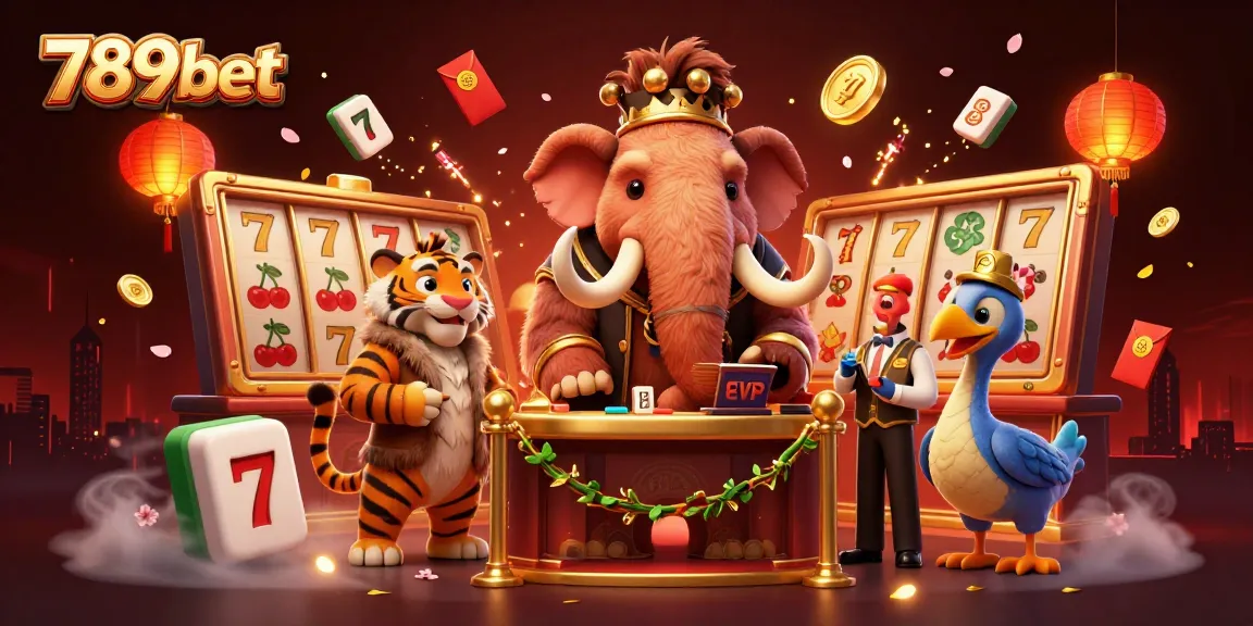 Experience the vibrant casino scene with 789bet, featuring characters and game elements in a dynamic setting.