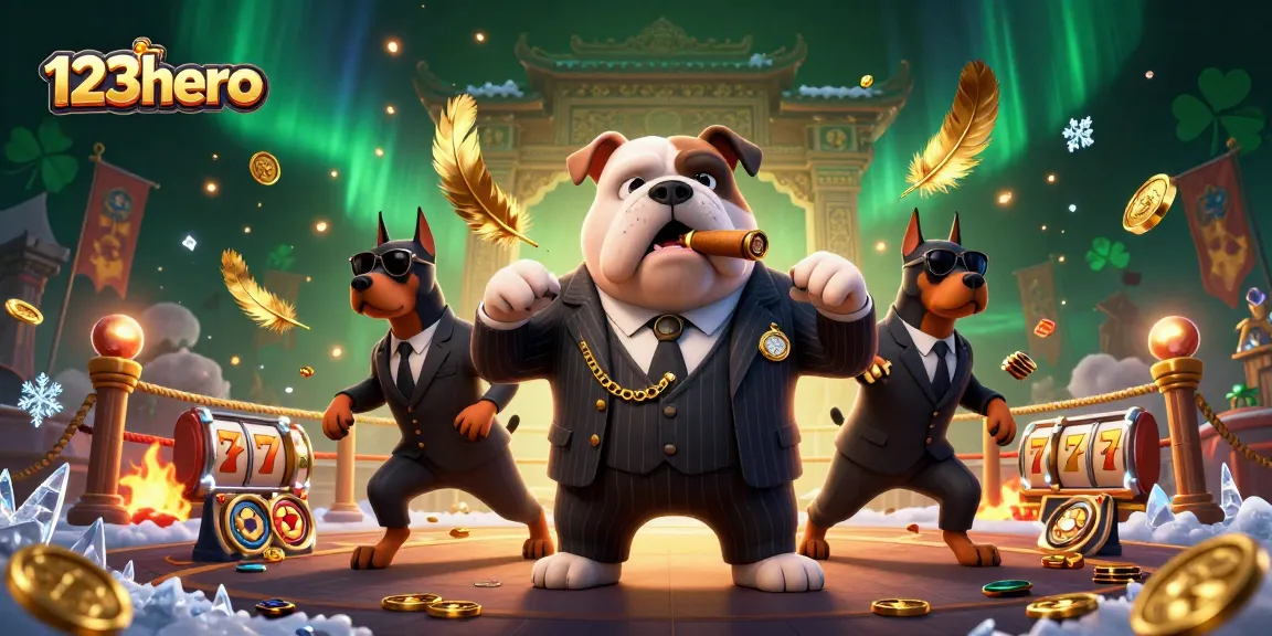 Experience thrilling action at 123hero with a mafia boss bulldog and his bodyguards in a vibrant casino scene.