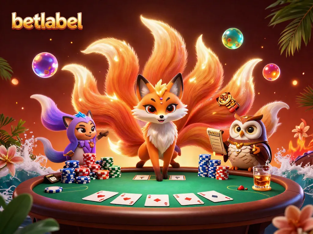 Experience the excitement of betlabel with vibrant characters and casino elements in this captivating scene.